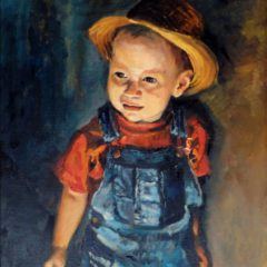 Obraz olejny - Chłopiec w kapeluszu